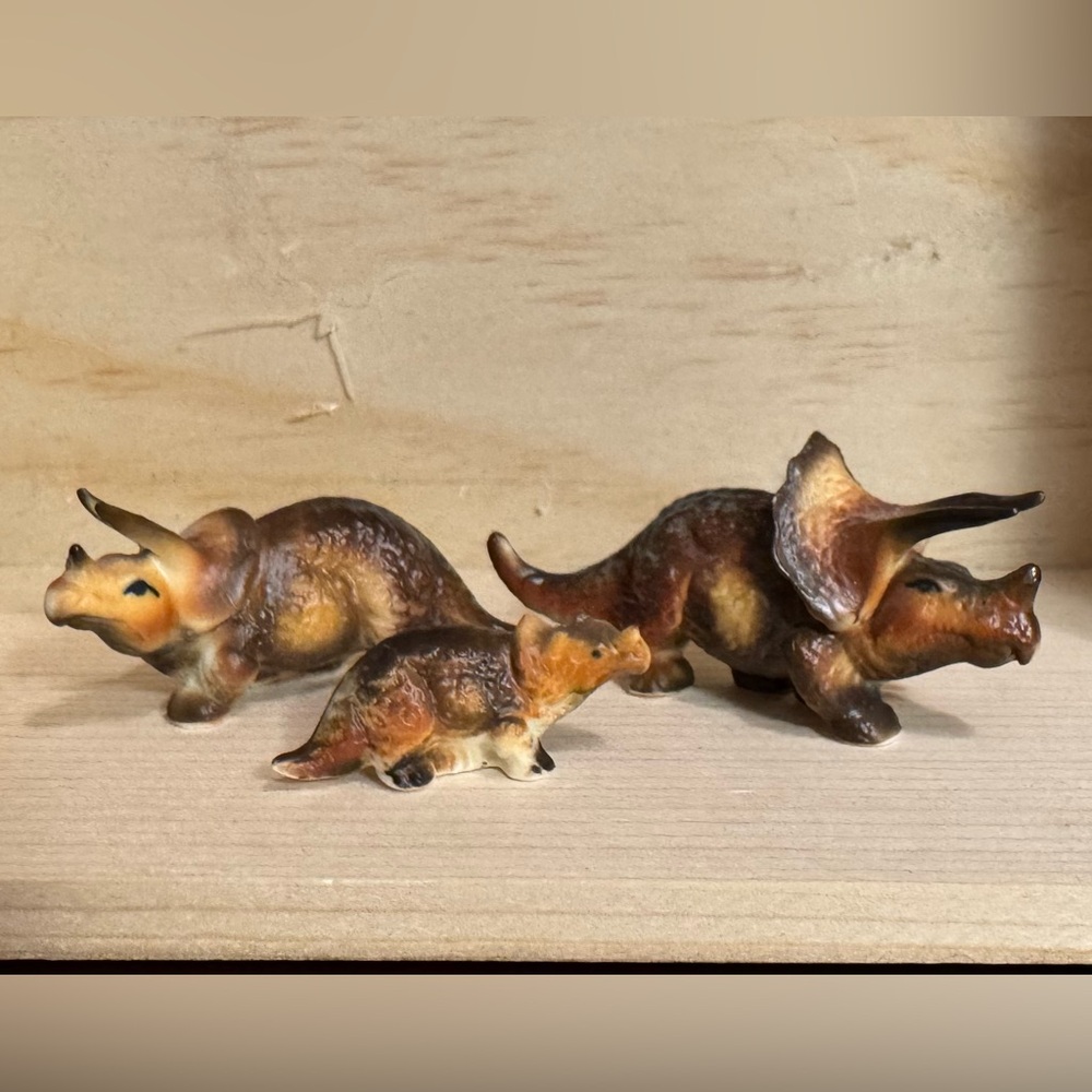 Herter’s Triceratops Dinosaur Figurine Set of Three